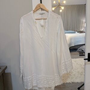 O'Neill Cream Cover Up with Lace Accents Size Large NWT